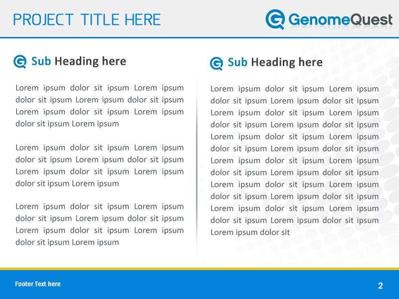 PowerPoint Design by Best Design Hub for GenomeQuest, Inc. | Design #1589154