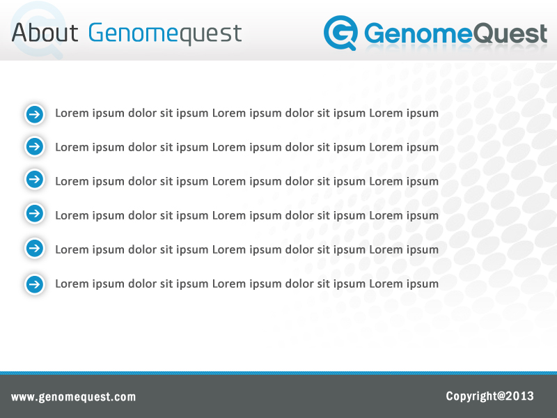 PowerPoint Design by Best Design Hub for GenomeQuest, Inc. | Design #1623048