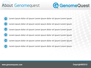 PowerPoint Design by Best Design Hub for GenomeQuest, Inc. | Design: #1623048
