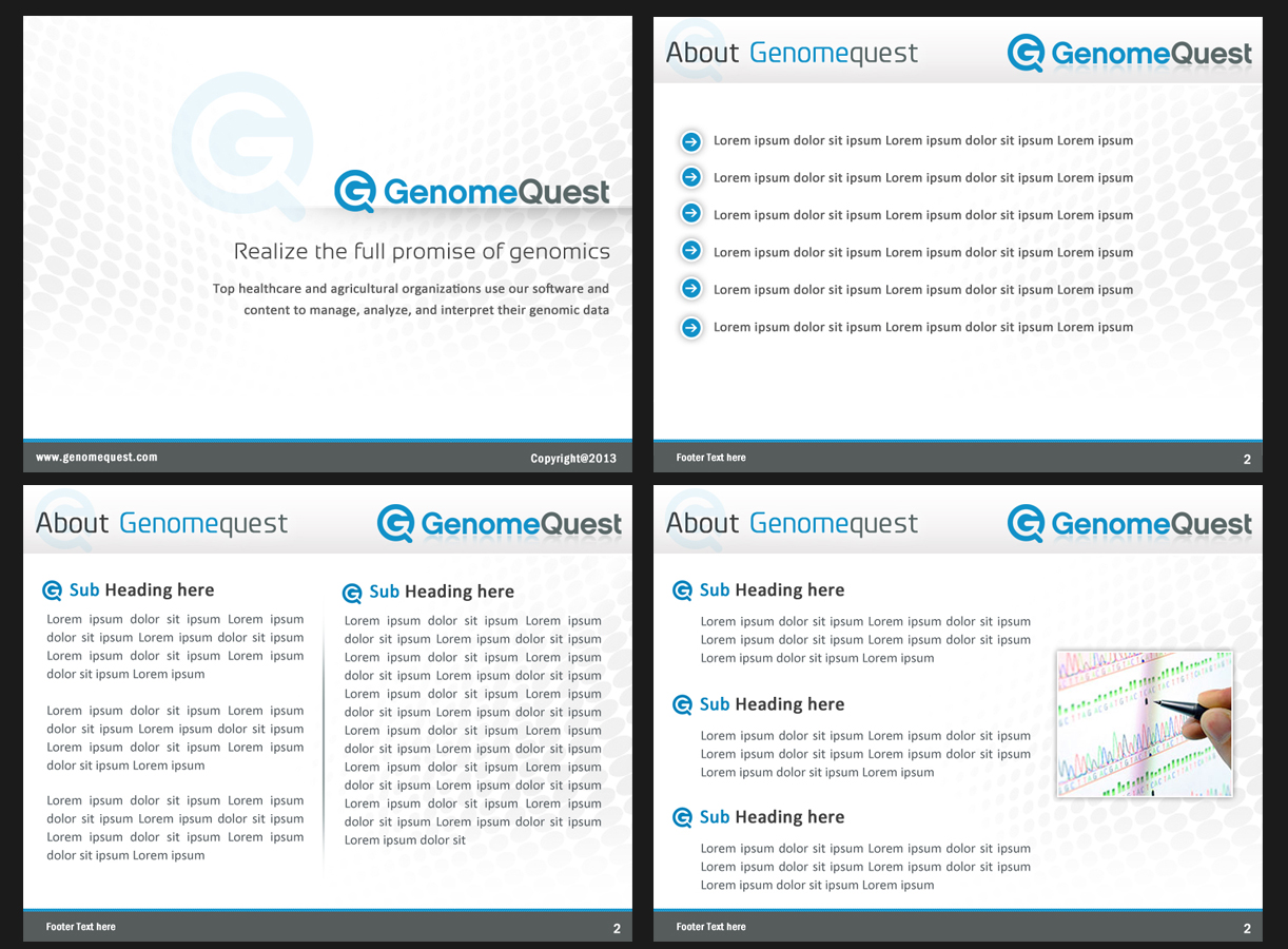PowerPoint Design by Best Design Hub for GenomeQuest, Inc. | Design #1623115