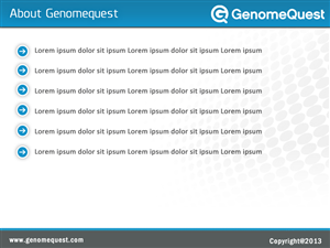 PowerPoint Design by Best Design Hub for GenomeQuest, Inc. | Design: #1623121