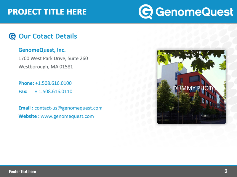 PowerPoint Design by Best Design Hub for GenomeQuest, Inc. | Design #1623154