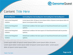 PowerPoint Design by Best Design Hub for GenomeQuest, Inc. | Design: #1623937