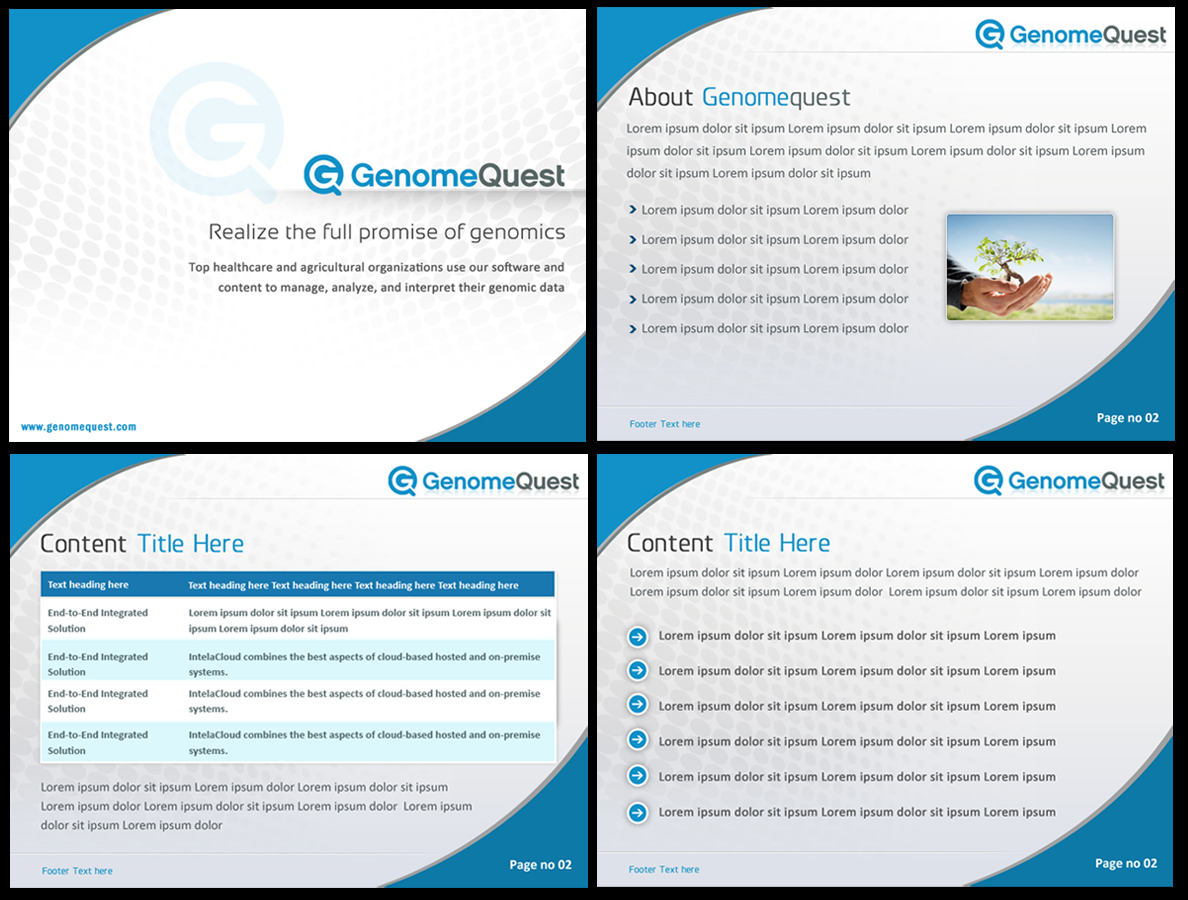 PowerPoint Design by Best Design Hub for GenomeQuest, Inc. | Design #1623955