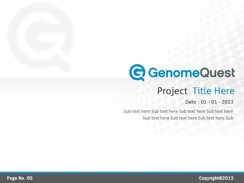 PowerPoint Design by Best Design Hub for GenomeQuest, Inc. | Design #1631177