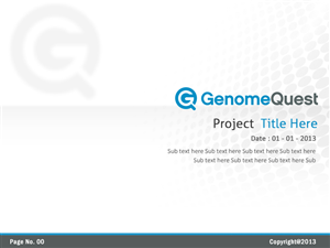 PowerPoint Design by Best Design Hub for GenomeQuest, Inc. | Design: #1631177