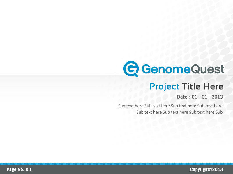 PowerPoint Design by Best Design Hub for GenomeQuest, Inc. | Design #1631182