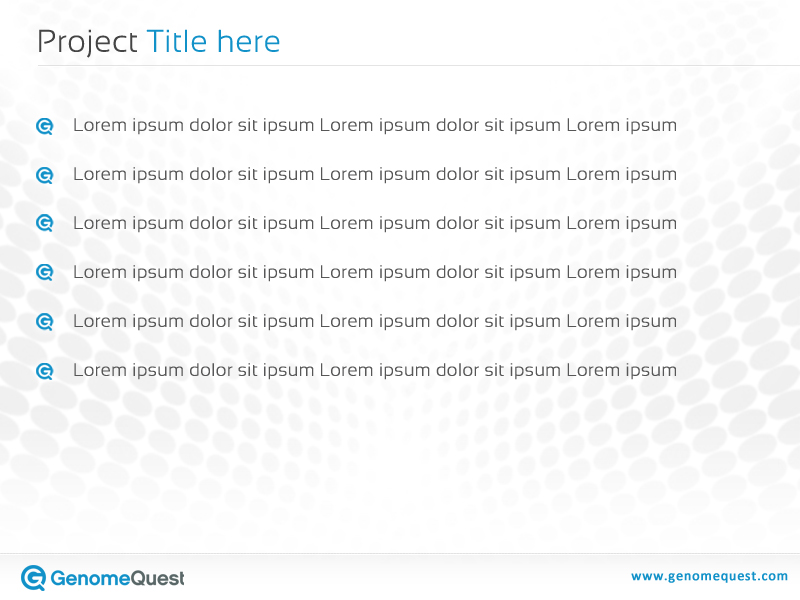 PowerPoint Design by Best Design Hub for GenomeQuest, Inc. | Design #1631421