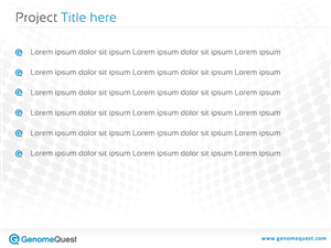 PowerPoint Design by Best Design Hub for GenomeQuest, Inc. | Design: #1631421