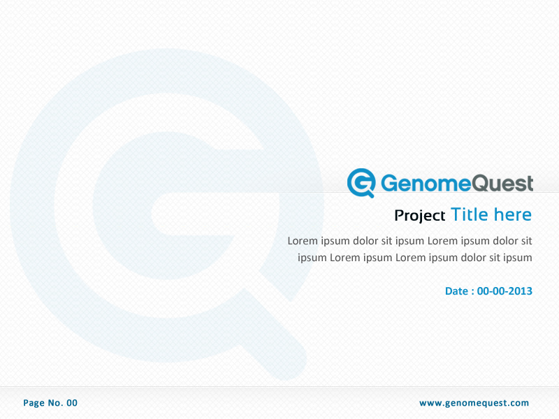 PowerPoint Design by Best Design Hub for GenomeQuest, Inc. | Design #1633237