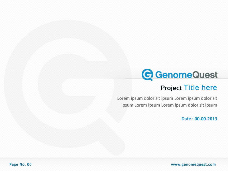PowerPoint Design by Best Design Hub for GenomeQuest, Inc. | Design #1633238