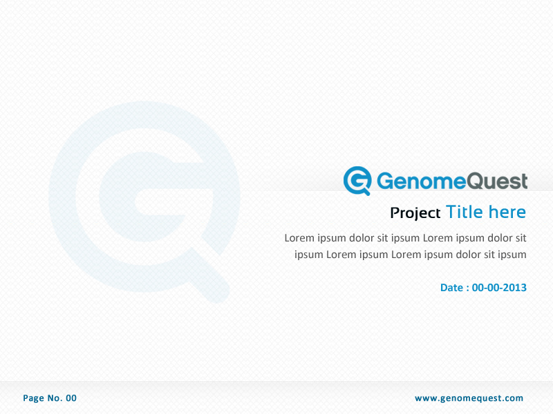 PowerPoint Design by Best Design Hub for GenomeQuest, Inc. | Design #1633239