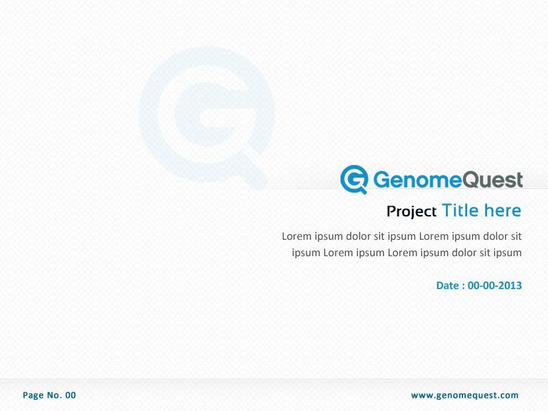 PowerPoint Design by Best Design Hub for GenomeQuest, Inc. | Design #1633240