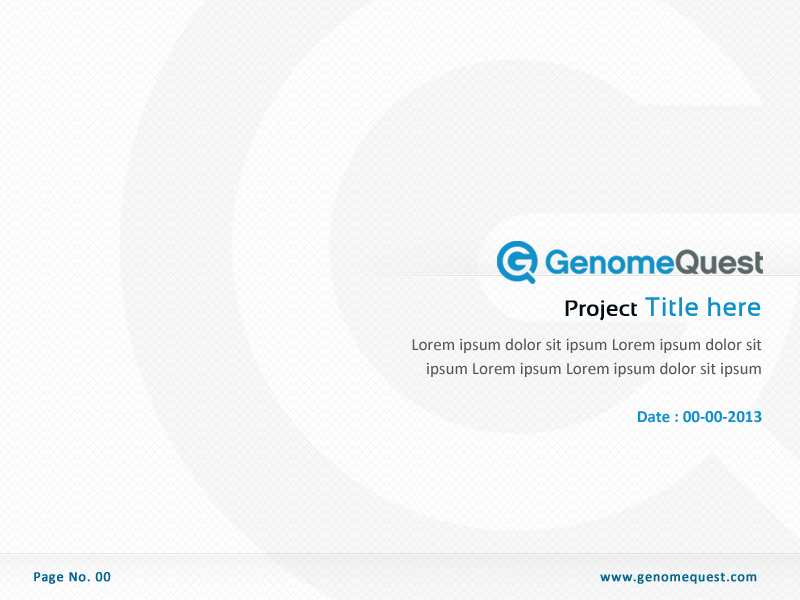 PowerPoint Design by Best Design Hub for GenomeQuest, Inc. | Design #1633242