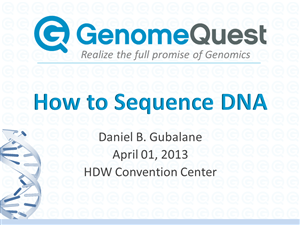 PowerPoint-Design von Daniel Gubalane für GenomeQuest, Inc. | Design #1599835