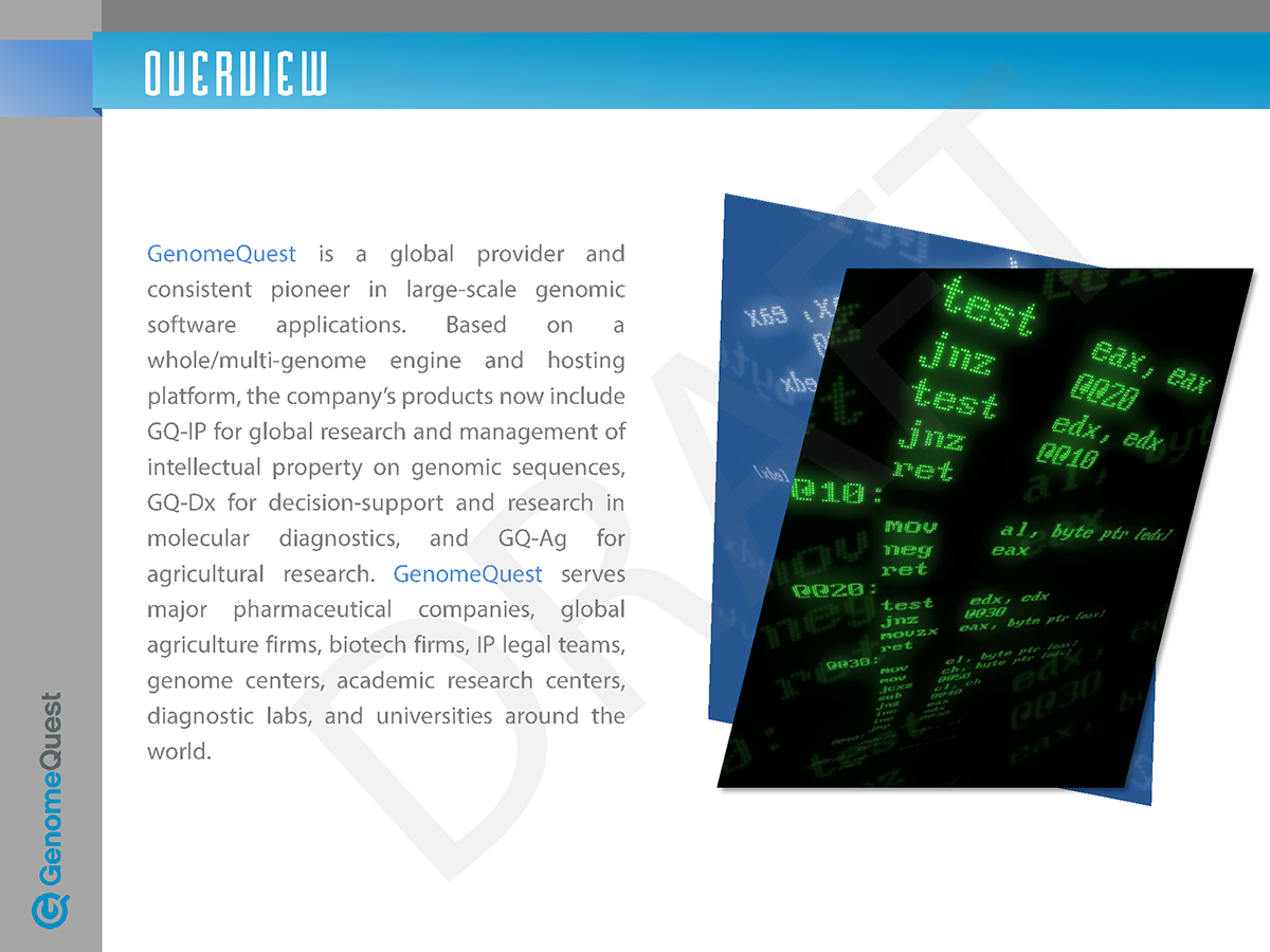 PowerPoint Design by 100YAN for GenomeQuest, Inc. | Design #1602574
