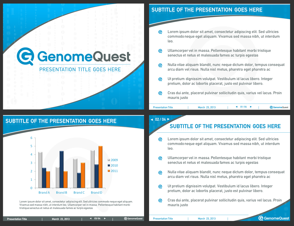 PowerPoint Design by Purpletouch for GenomeQuest, Inc. | Design #1606052