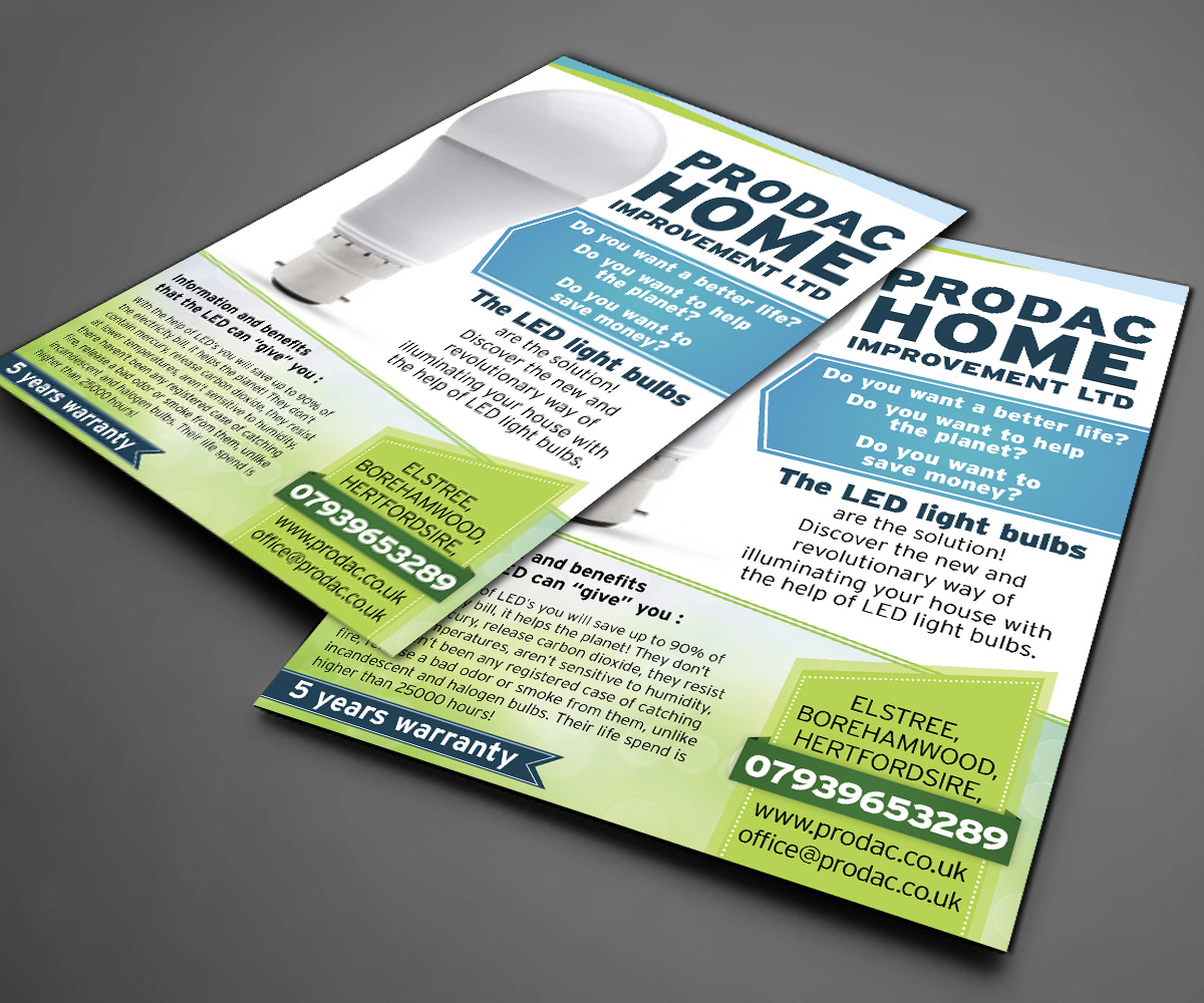 Flyer Design by Kimini for PRODAC HOME IMPROVEMENT LTD | Design #5861516