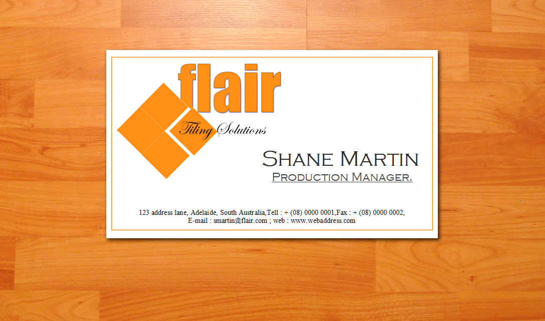 Logo-Design von Sadeq für Flair Tiling Solutions | Design #5842270