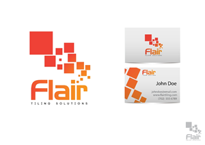 Logo Design by ZeleniZub for Flair Tiling Solutions | Design: #5841591