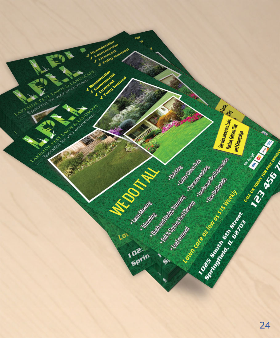Flyer Design by uniquedesign10 for Lakeside Pest Lawn & Landscape | Design #5834093