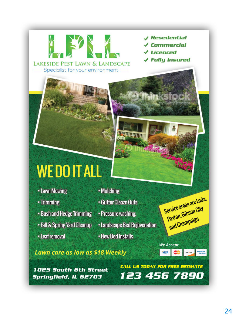 Flyer Design by uniquedesign10 for Lakeside Pest Lawn & Landscape | Design #5834131
