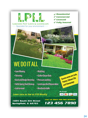 Flyer Design by uniquedesign10 for Lakeside Pest Lawn & Landscape | Design: #5834131