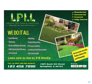 Flyer Design by uniquedesign10 for Lakeside Pest Lawn & Landscape | Design: #5834207