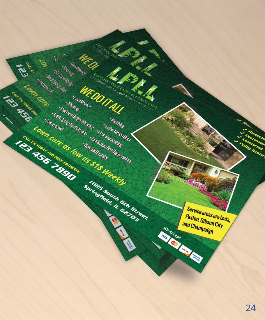 Flyer Design by uniquedesign10 for Lakeside Pest Lawn & Landscape | Design #5834212
