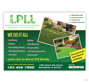 Flyer Design by uniquedesign10 for Lakeside Pest Lawn & Landscape | Design: #5834221