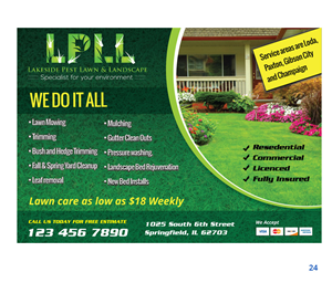 Flyer Design by uniquedesign10 for Lakeside Pest Lawn & Landscape | Design: #5841122