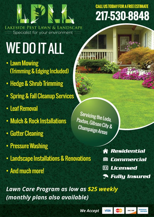 Flyer Design by uniquedesign10 for Lakeside Pest Lawn & Landscape | Design #5853590