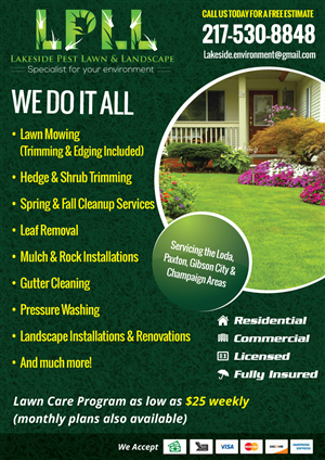 Landscape and Lawn Service start up company looking for an exciting and original flyer  design. | Flyer Design by uniquedesign10