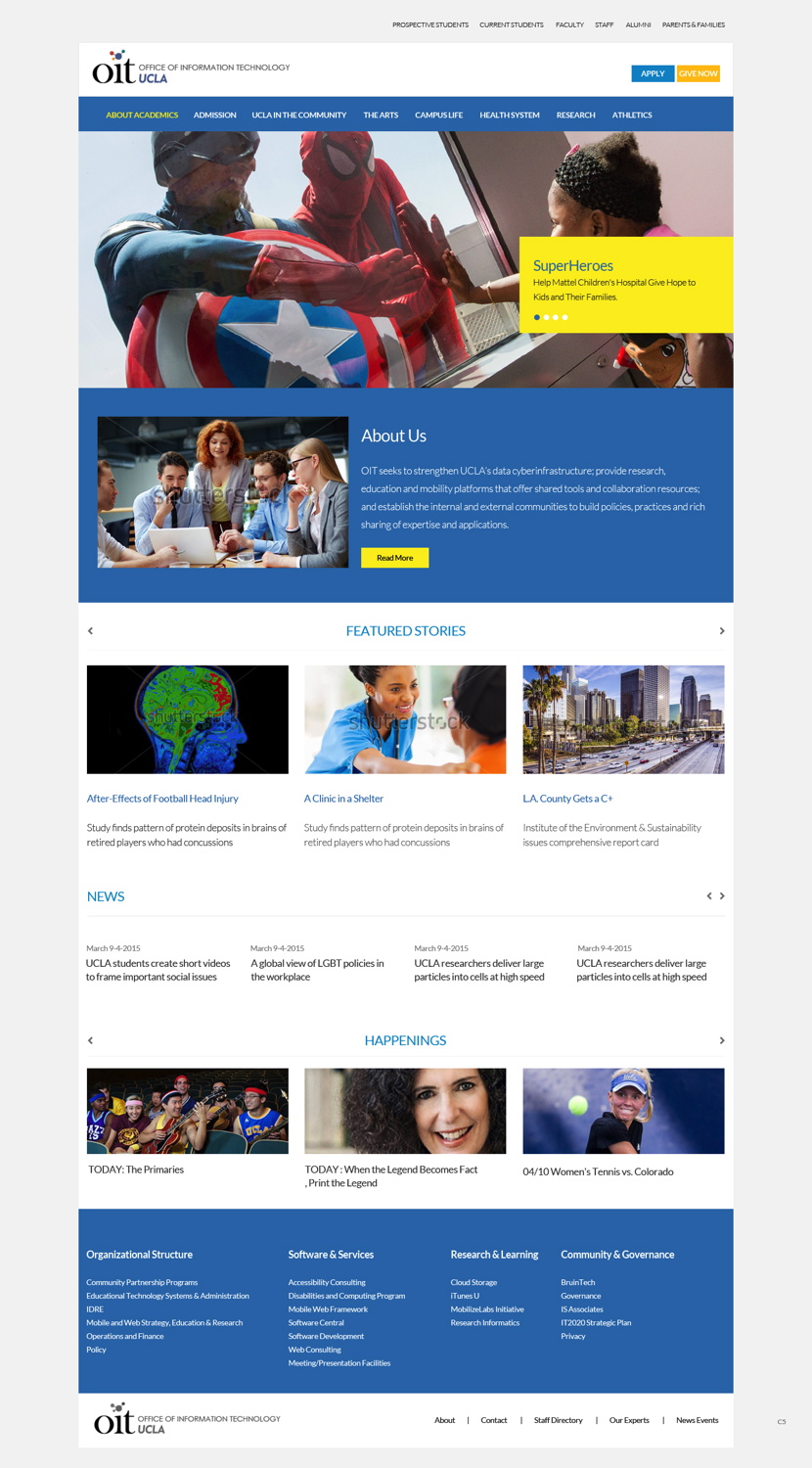 Web Design by pb for UCLA | Design #5887840