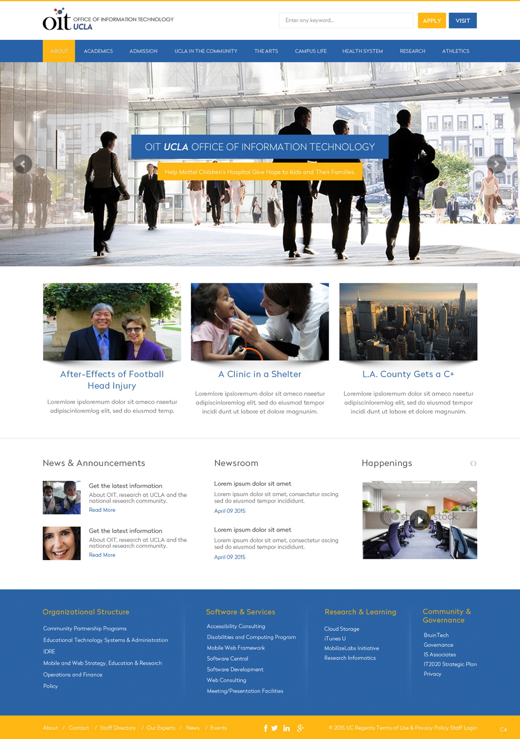 Web Design by pb for UCLA | Design #5887846