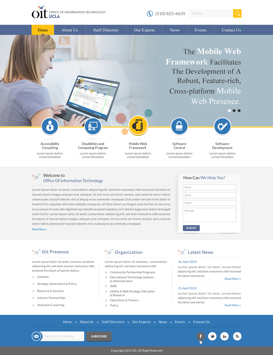 Modern, Upmarket, Information Technology Web Design for UCLA by Sbss ...