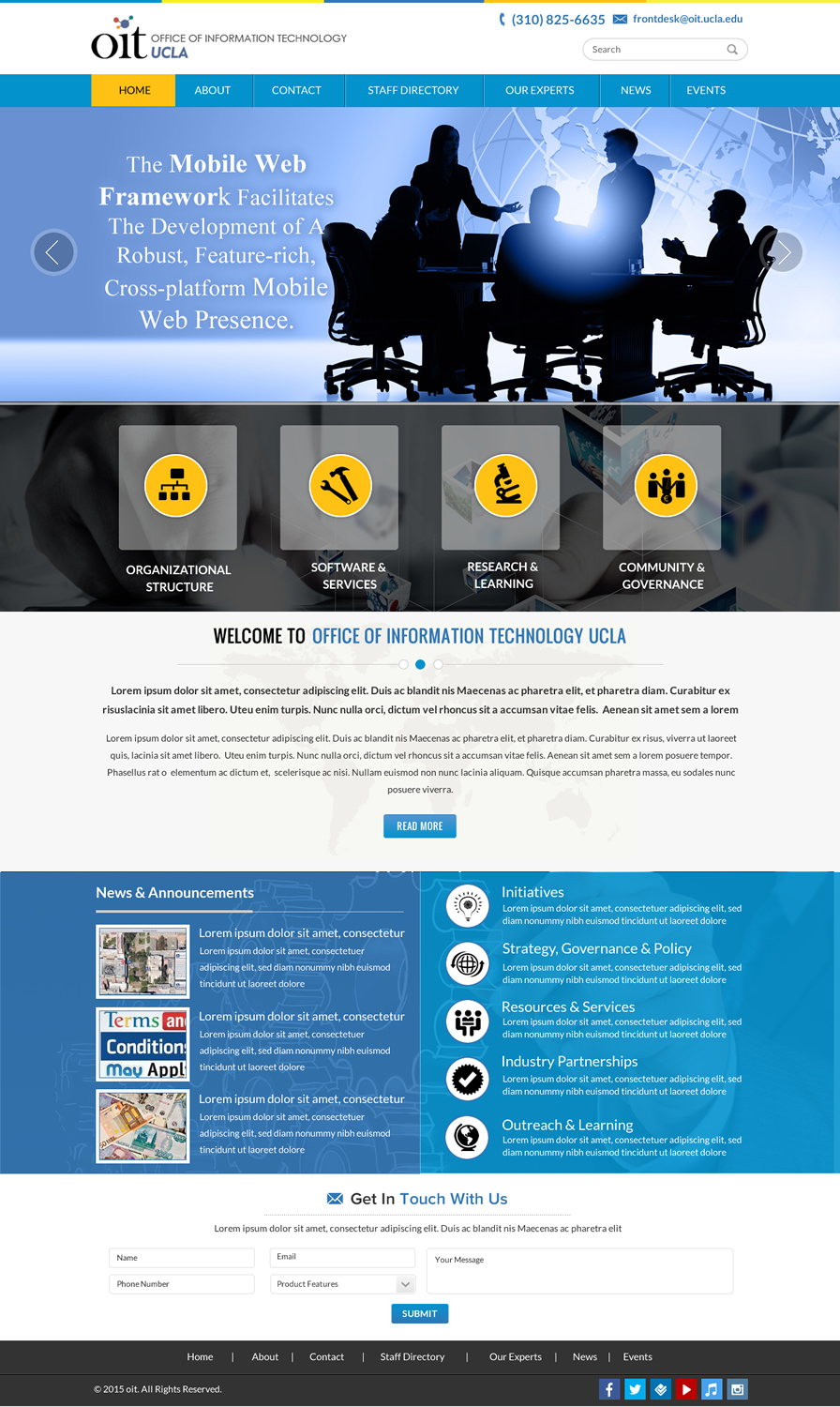 Modern, Upmarket, Information Technology Web Design for UCLA by Sbss ...
