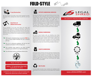 Brochure Design by Luna Art for Legal Shred | Design: #5861883