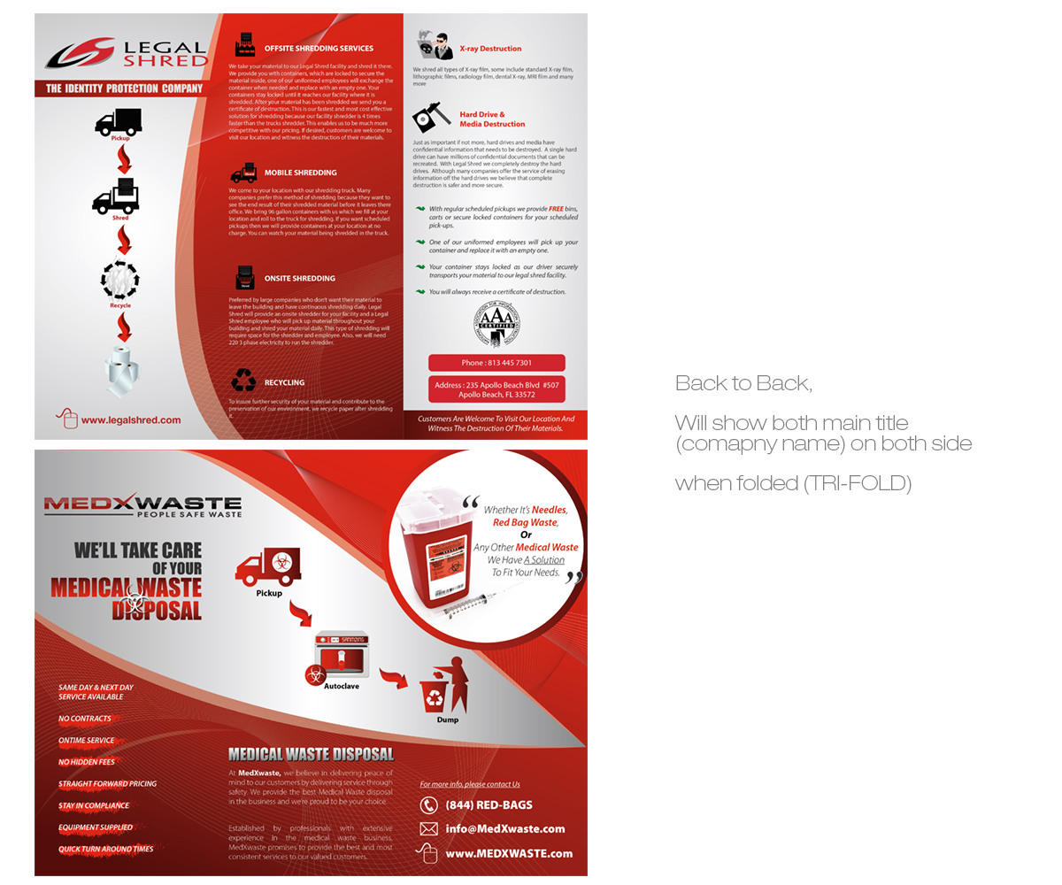 Brochure Design by Luna Art for Legal Shred | Design #5879582