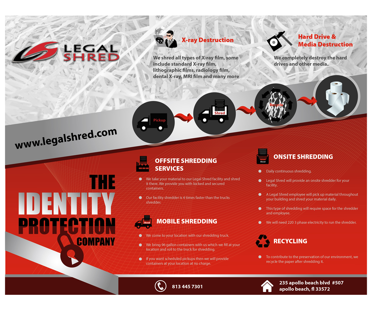 Brochure Design by Luna Art for Legal Shred | Design #5901735