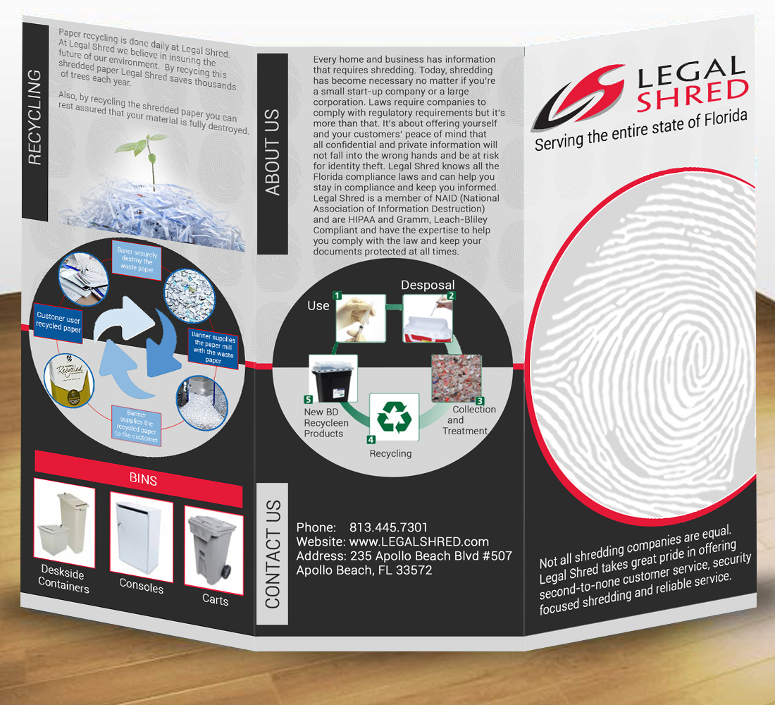 Diseño de Brochure por Elmar para Legal Shred | Diseño #5870513