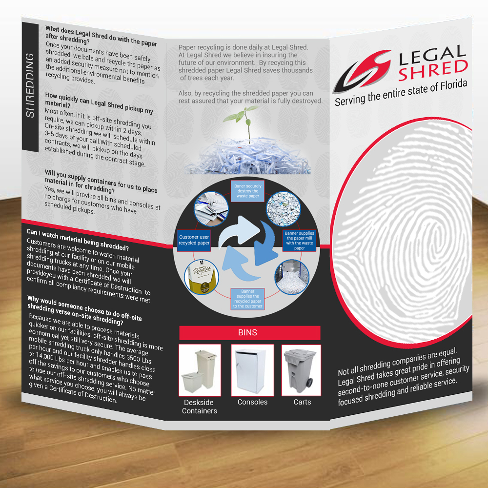 Brochure Design by Elmar for Legal Shred | Design #5900336