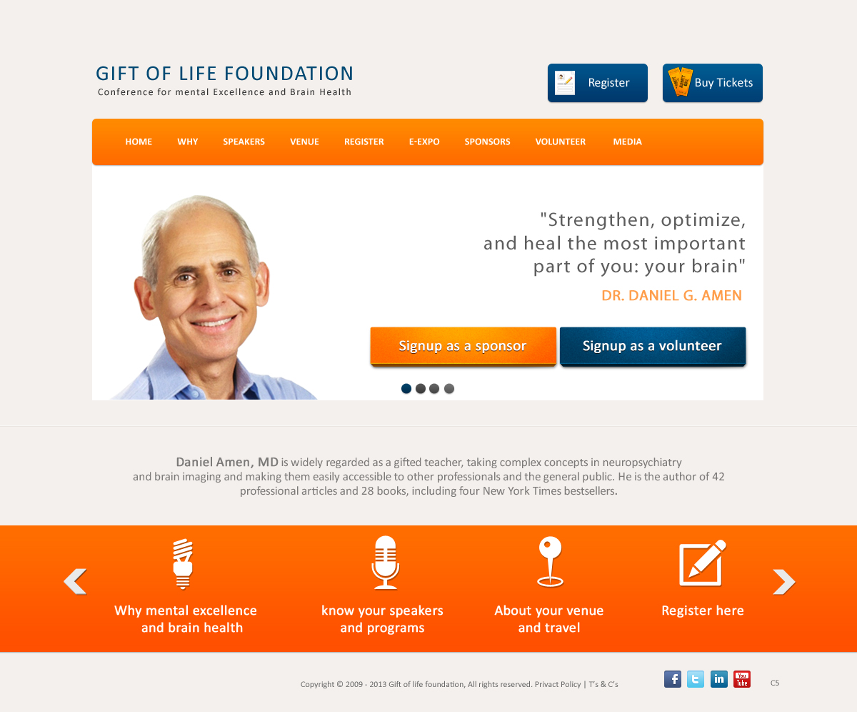 Web Design par pb pour Gift of Life Foundation | Design #1591407