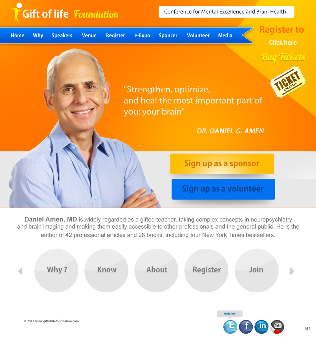 Diseño Web por pb para Gift of Life Foundation | Diseño #1591409