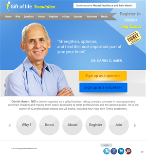 Web Design by pb for Gift of Life Foundation | Design: #1591411