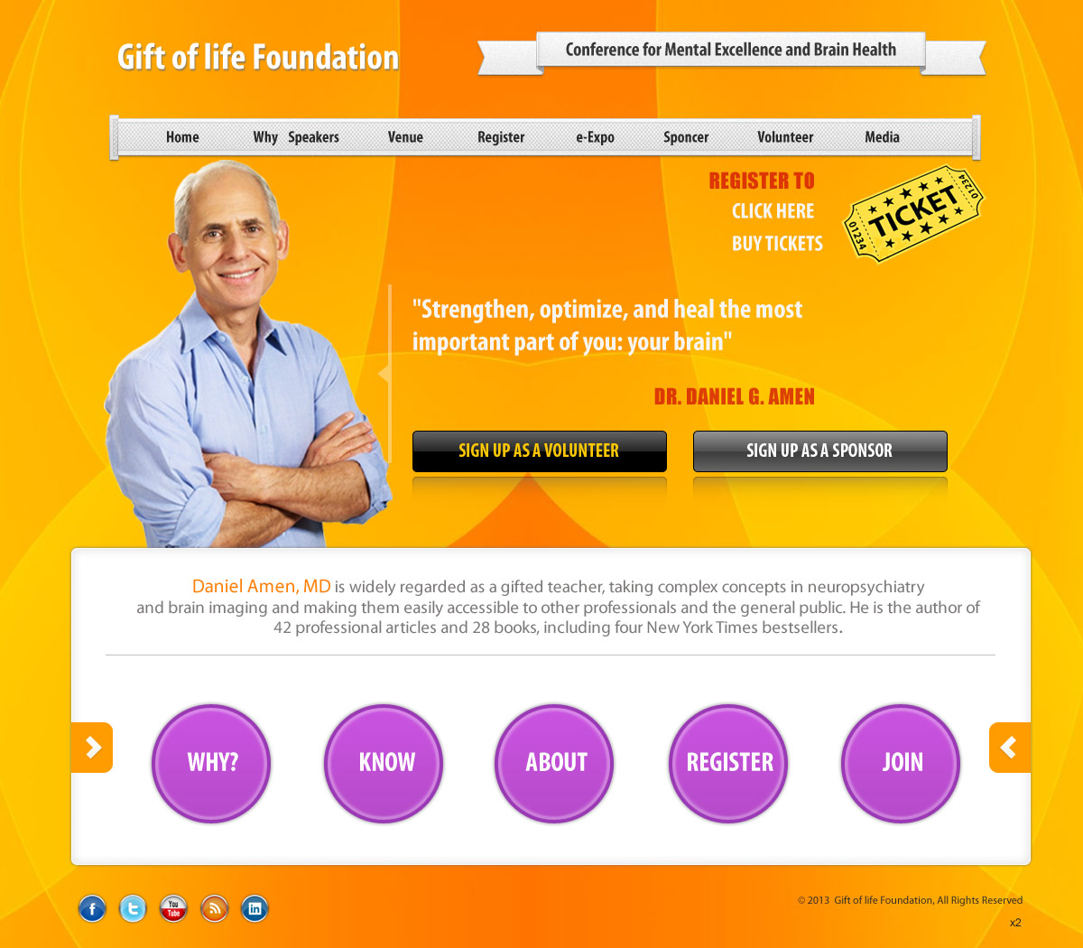 Web Design par pb pour Gift of Life Foundation | Design #1596187