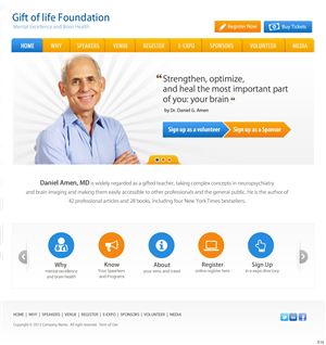 Web Design by pb for Gift of Life Foundation | Design: #1596193
