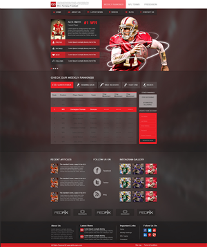 Web Design par Wings on web pour Gridiron-Guru INC | Design : #5893624