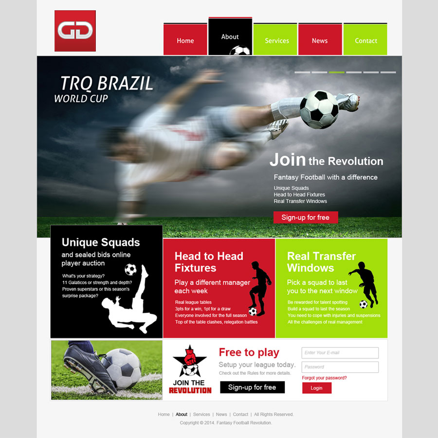 Diseño Web por saroshdurrani para Gridiron-Guru INC | Diseño #5881799