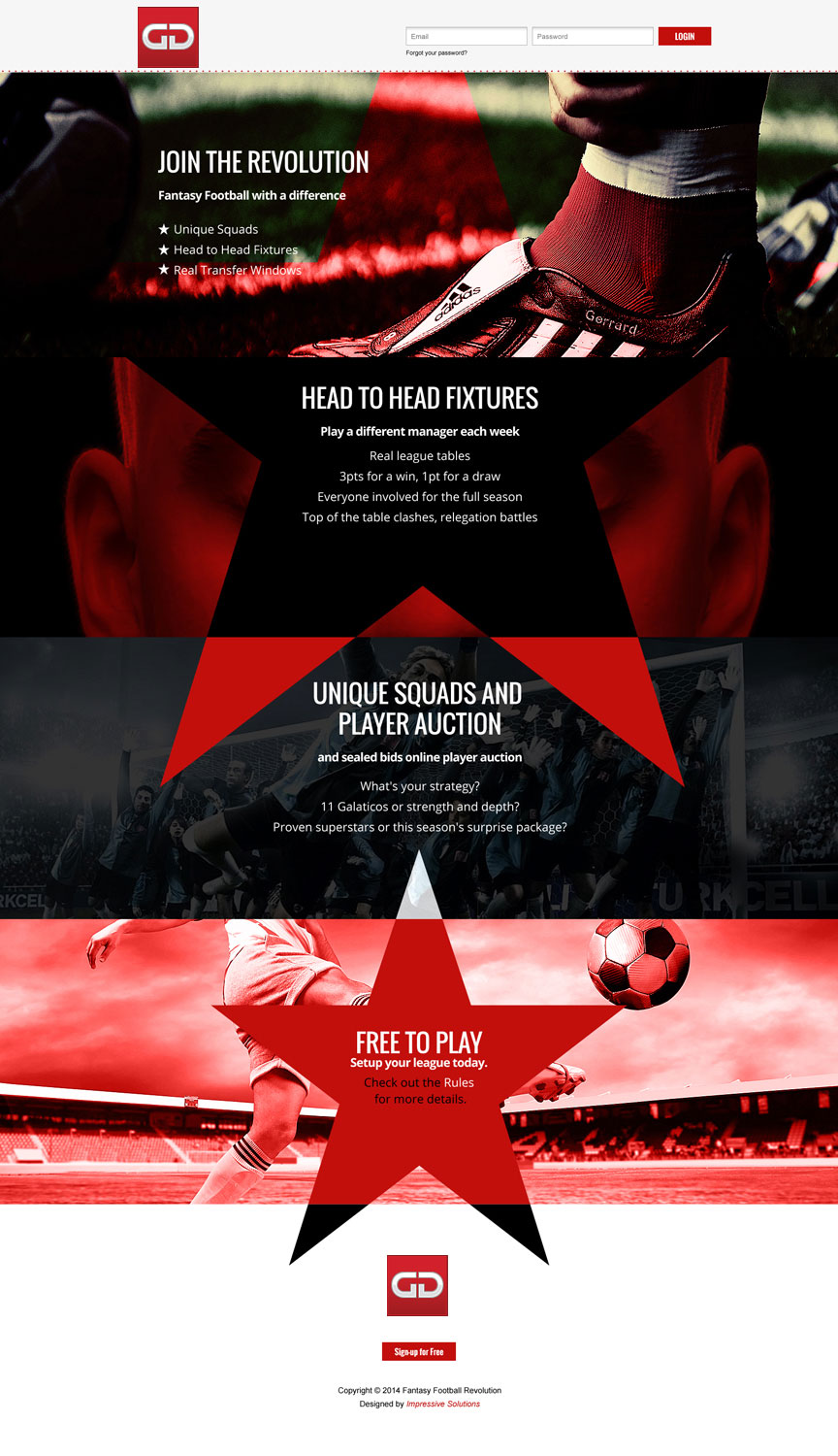 Web Design par saroshdurrani pour Gridiron-Guru INC | Design #5881841